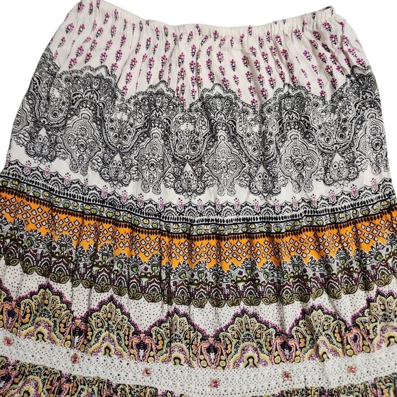 Forbidden Los Angeles Size XL - 3X Boho Gypsy Skirt Tiered Maxi Hippie Festival - Picture 5 of 10